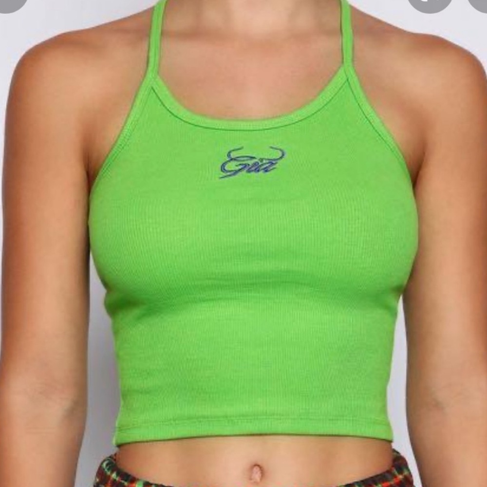 I.AM.GIA Neon Green Crop Top